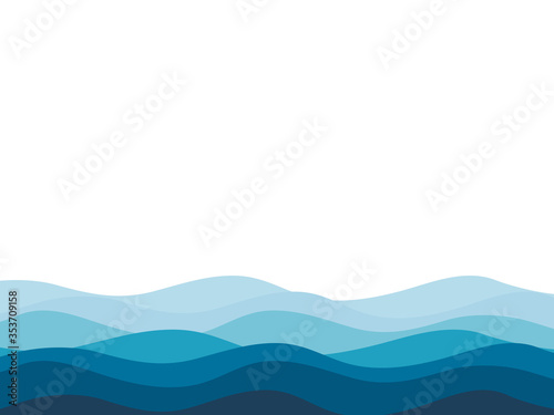 Water wave background vector illustration. Abstract blue and white background with copy space.