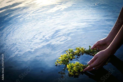 wreath on the water