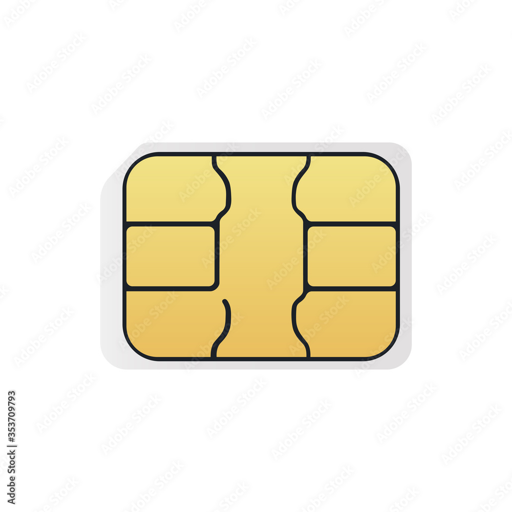 Realistic mockup of nano SIM card vector illustration. New chip mobile cellular communication technology. Realistic mockup of nano SIM card vector illustration. New chip mobile cellular communication technology.