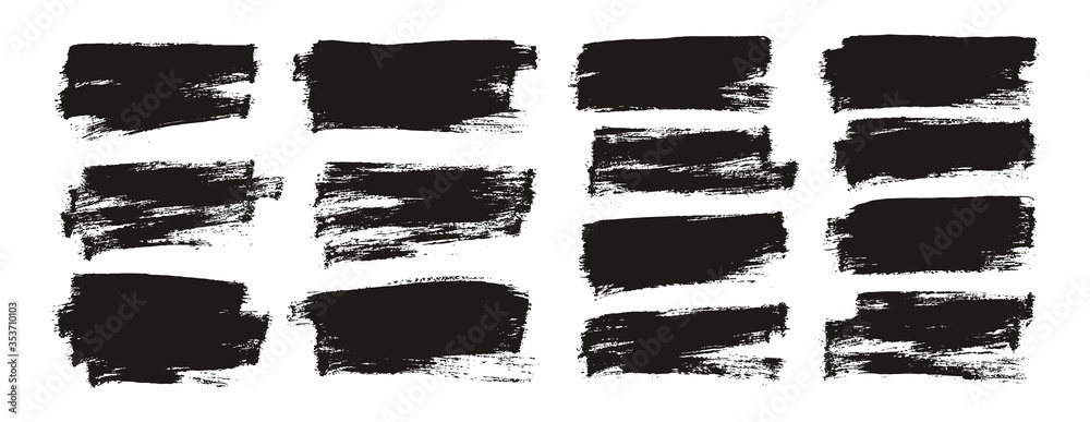 Flat Paint Brush Thin Half Background Mix High Detail Abstract Vector Background Set Flat Paint Brush Thin Half Background Mix High Detail Abstract Vector Background Set