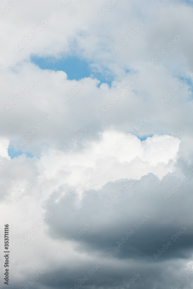 View of the cloudy sky in springtime