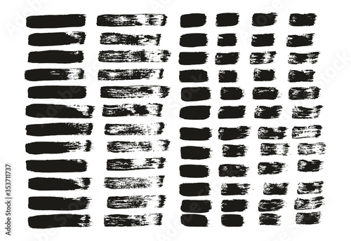 Flat Paint Brush Thin Straight Lines High Detail Abstract Vector Background Mix Set 