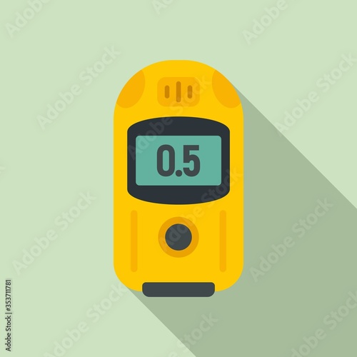 Digital dosimeter icon. Flat illustration of digital dosimeter vector icon for web design