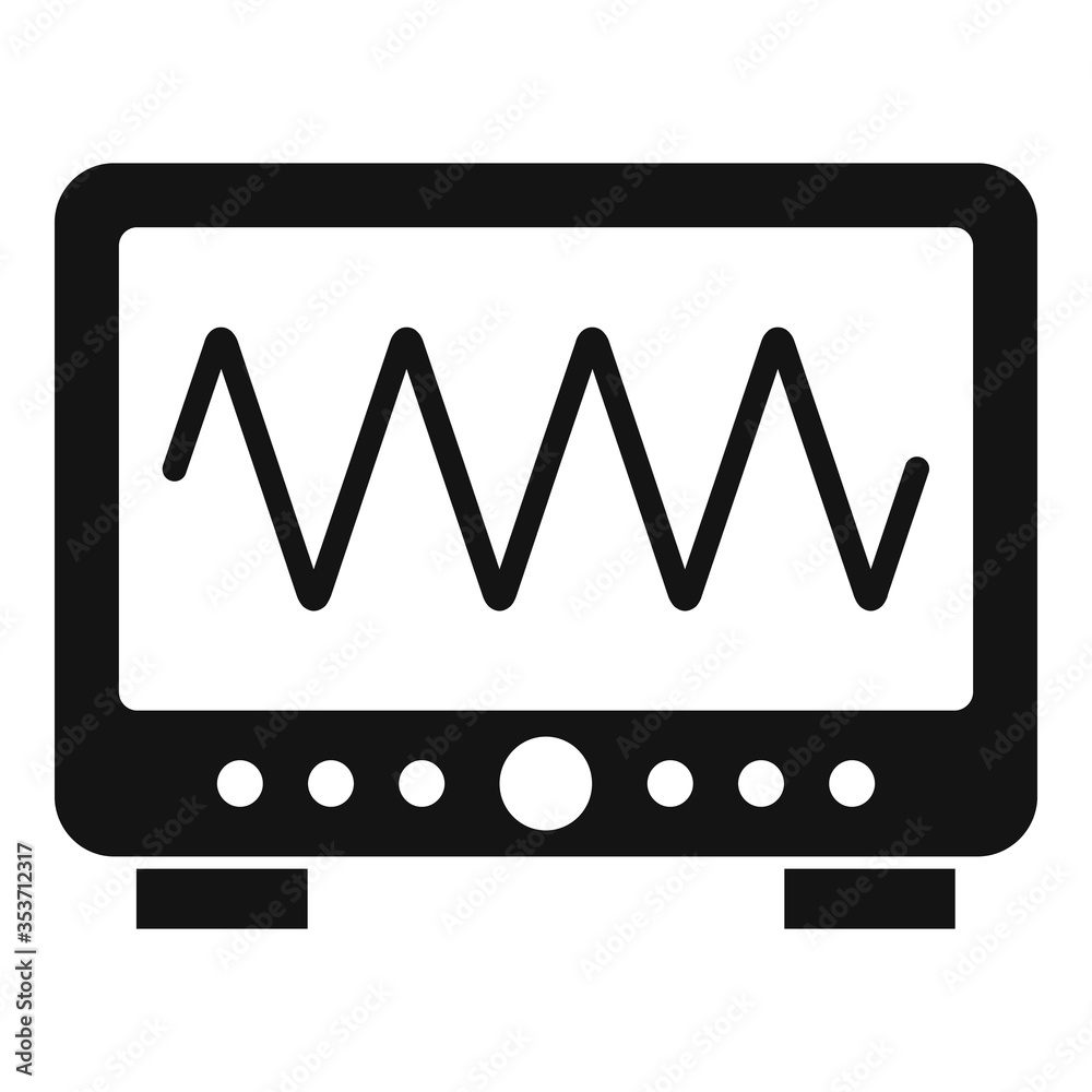 Radiation wave device icon. Simple illustration of radiation wave device vector icon for web design isolated on white background Radiation wave device icon. Simple illustration of radiation wave device vector icon for web design isolated on white background