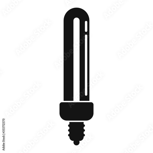 Fluorescent lamp icon. Simple illustration of fluorescent lamp vector icon for web design isolated on white background