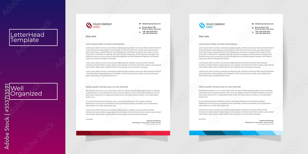 Modern Creative Letterhead Template For Commercial Use And For Business Use Vector In EPS Modern Creative Letterhead Template For Commercial Use And For Business Use Vector In EPS