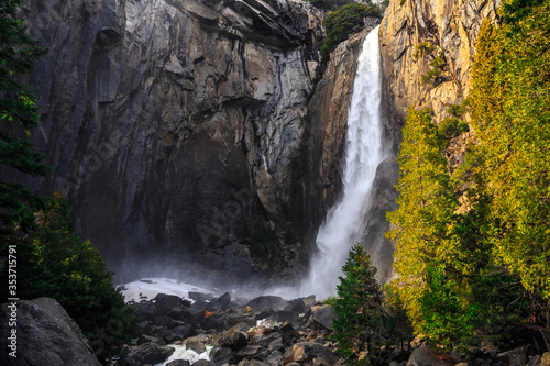 Winter Storm Descending on Yosemite Falls, Yosemite National Park, California
