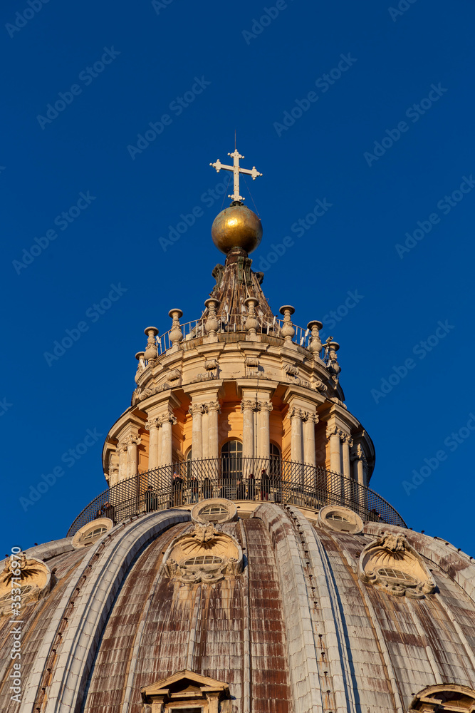 View of the dome of Saint Peter cathedral in the morning