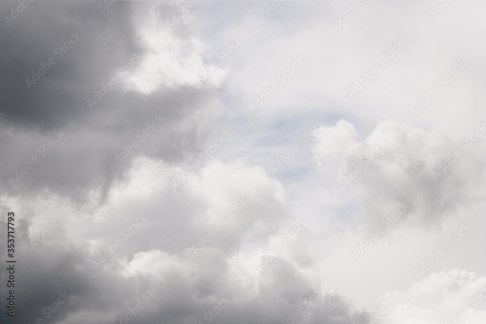 Gray clouds in the sky. Beautiful gray and white cloudy rainy sky Gray clouds in the sky. Beautiful gray and white cloudy rainy sky