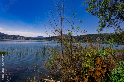 Beautiful landscape view of Zirahuén lake, Michoacán, Mexico