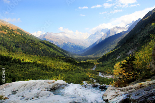 mountain landscape with river