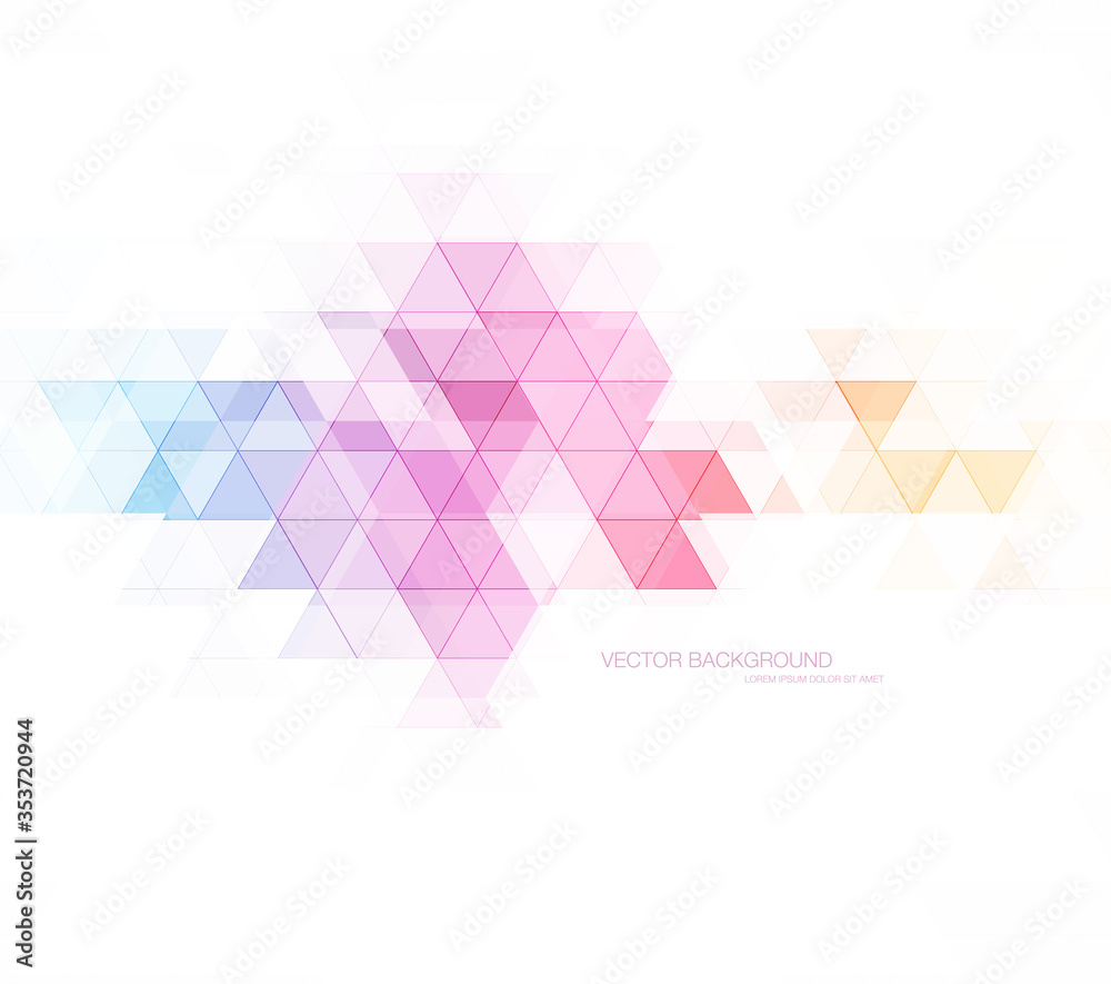 Naklejka premium Vector modern colorful geometric pattern, triangular mosaic background