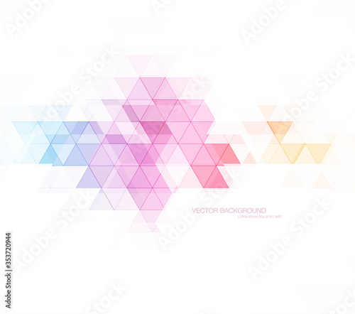 Vector modern colorful geometric pattern, triangular mosaic background