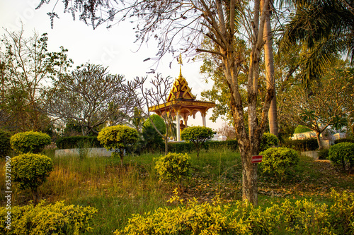 A beautiful view of buddhist temple at Nong Khai, Thailand.