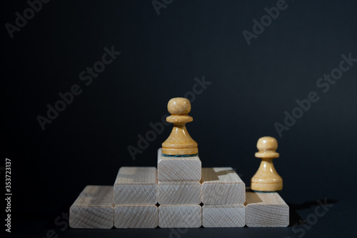 Metaphor, concept, the chess and game concept of business ideas and competition.