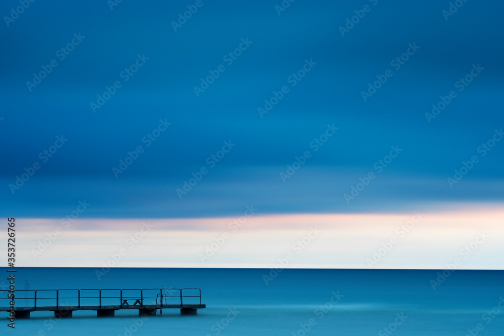 Cloudy sunset over the Baltic Sea