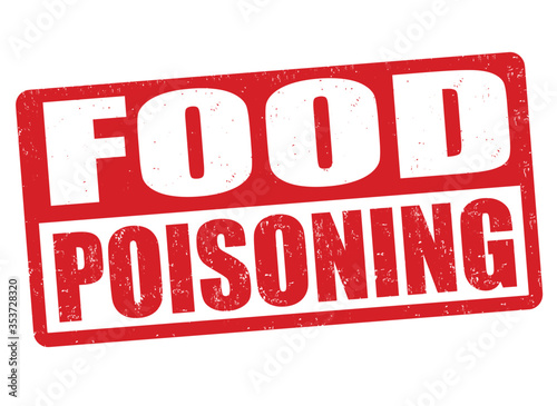 Food poisoning  sign or stamp