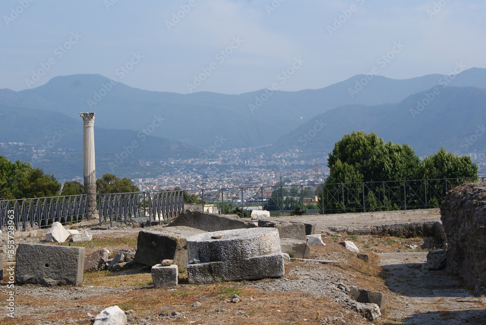 ruins of the ancient city of pompeii