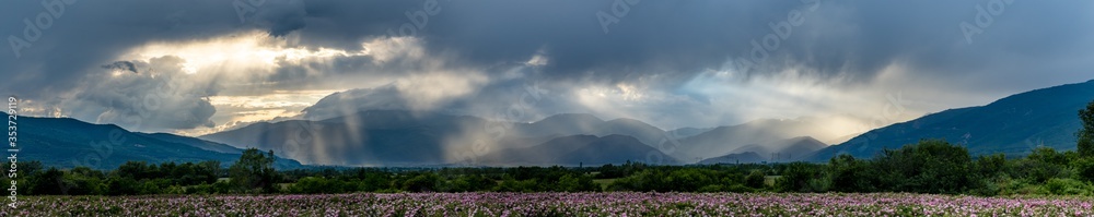 Gigapan of the Thracian rose valley in Bulgaria