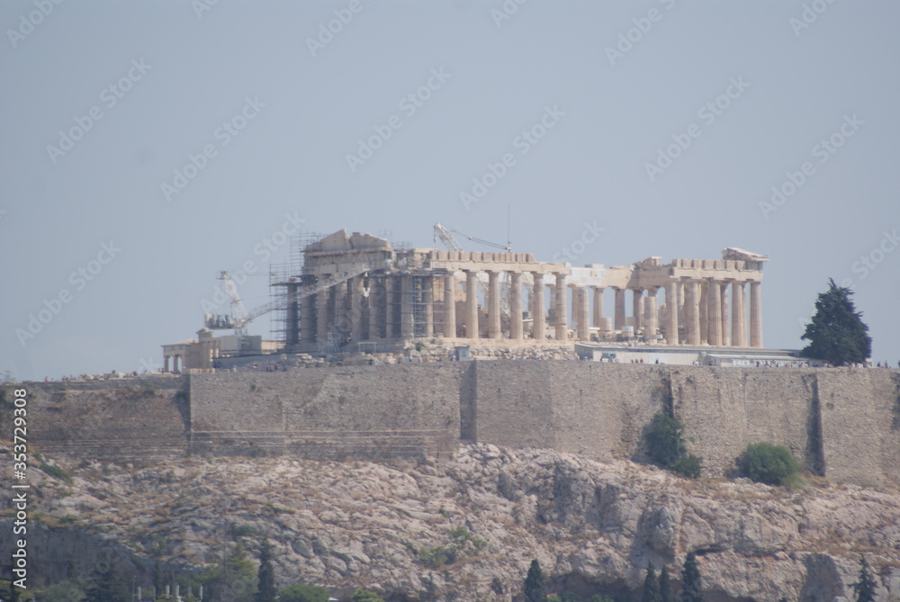 view of the acropolis athens greece