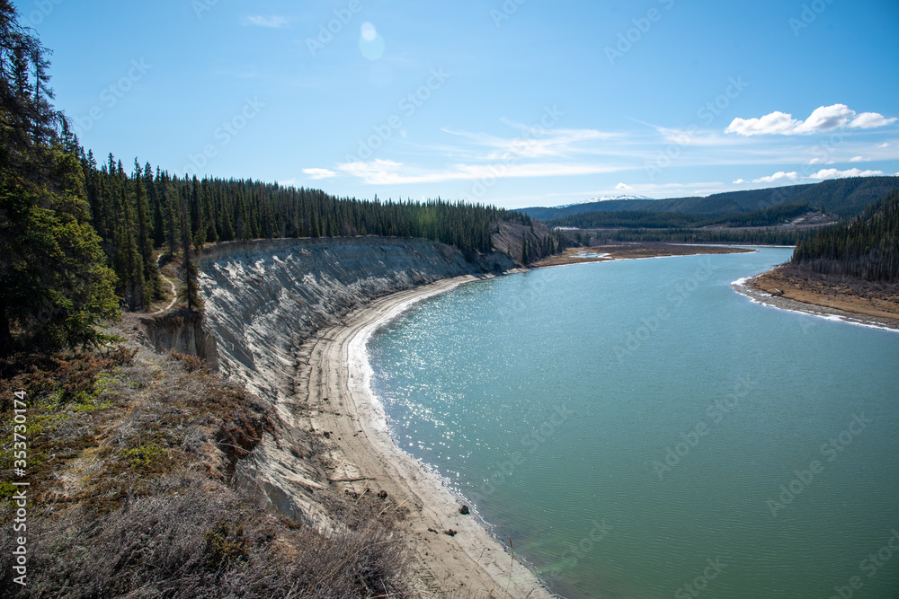 The amazing and natural Yukon River outside of Whitehorse in northern Canada, Yukon Territory. Seen in the spring time. The amazing and natural Yukon River outside of Whitehorse in northern Canada, Yukon Territory. Seen in the spring time.
