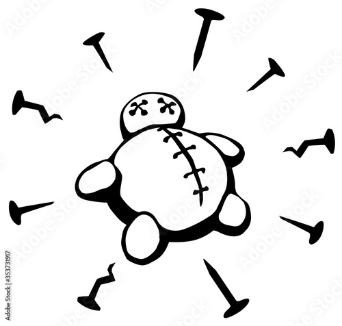 Voodoo Doll Fat Stencil