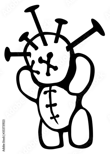 Voodoo Doll Headache Stencil
