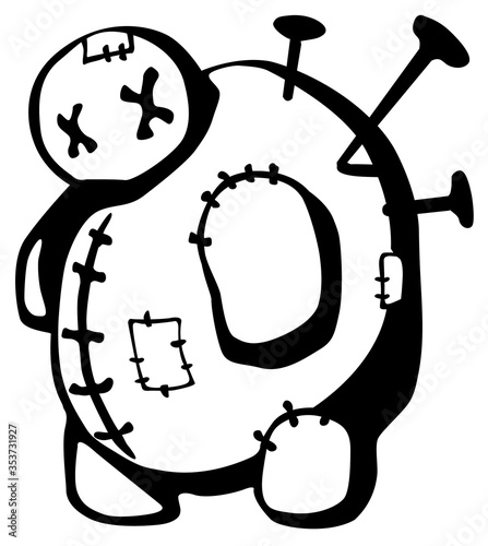 Voodoo Doll Hulking Stencil