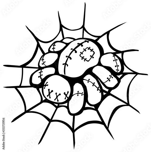 Voodoo Doll Spider Stencil