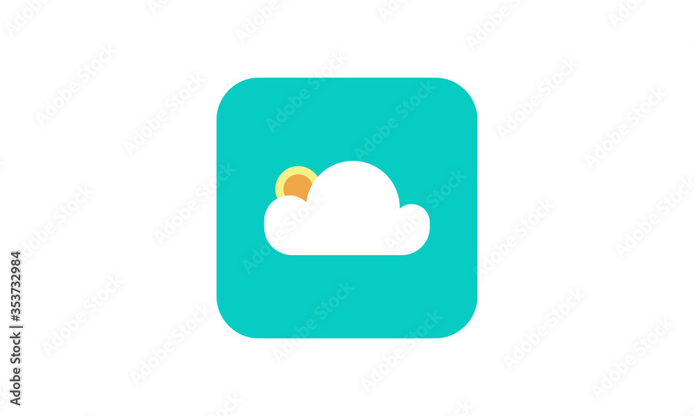 Vector partially cloudy weather icon