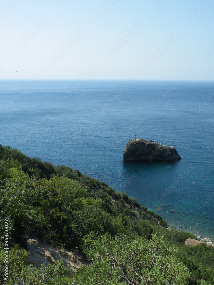 Black Sea view of the coast in Crimea Black Sea view of the coast in Crimea