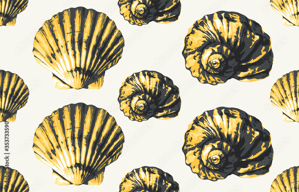 Seamless marine sea pattern. Seamless marine sea pattern.