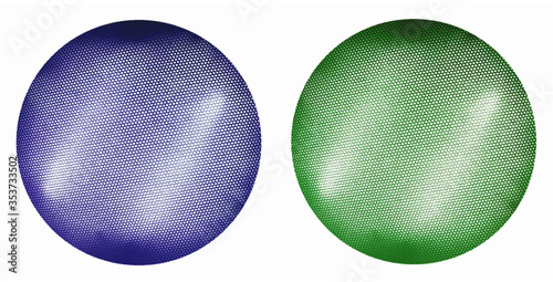 Kreise Spacemuster blau, grün