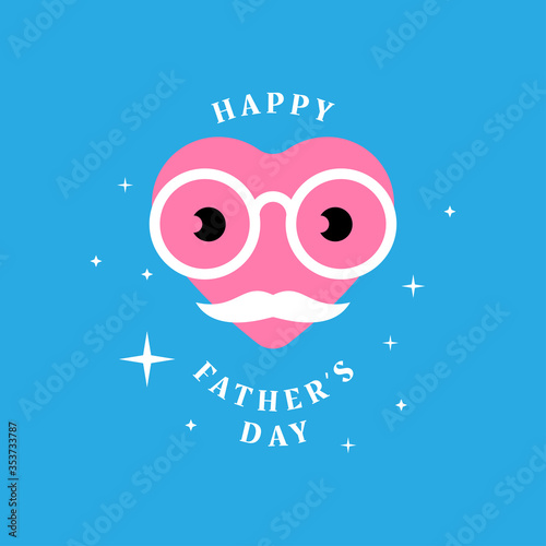 Happy fathers day. . Template for greeting card, Banner, flyer, invitation, congratulation, poster design. Vector illustration.