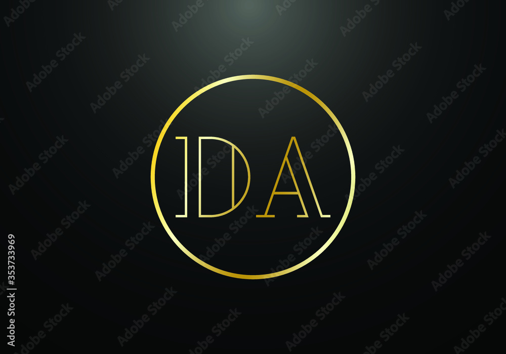 Initial Monogram Letter DA Logo Design Vector Template. DA Letter Logo Design Initial Monogram Letter DA Logo Design Vector Template. DA Letter Logo Design