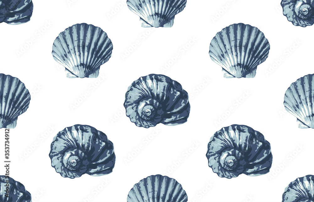 Seamless marine sea pattern. Seamless marine sea pattern.