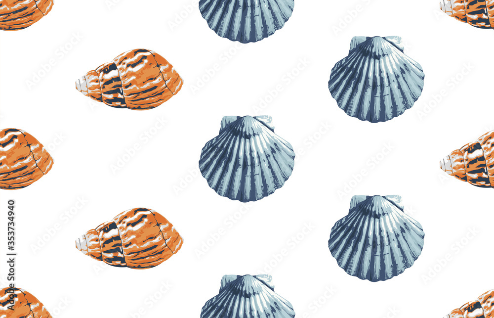 Seamless marine sea pattern. Seamless marine sea pattern.