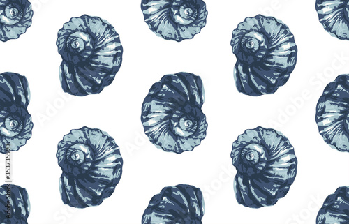 Seamless marine sea pattern.