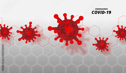 Coronavirus covid-19 pandemic outbreak virus background concept 