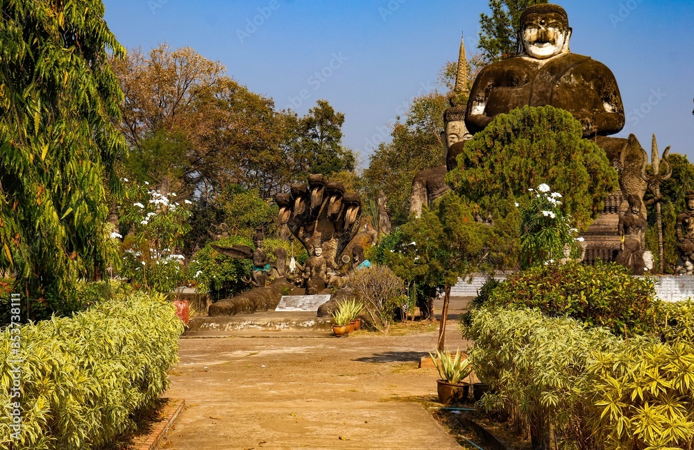 A beautiful view of Nong Khai city at Thailand.