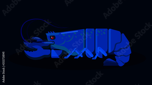illustrasion of blue lobster
