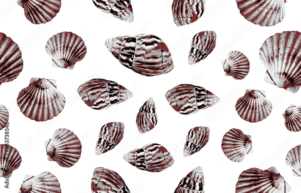 Seamless marine sea pattern.