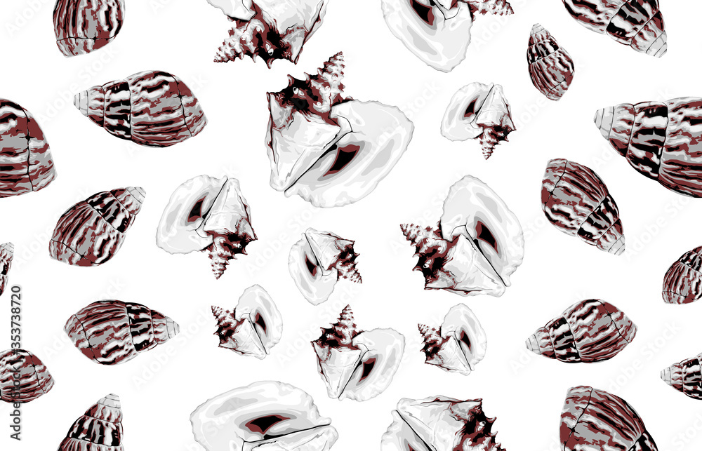 Obraz premium Seamless marine sea pattern.
