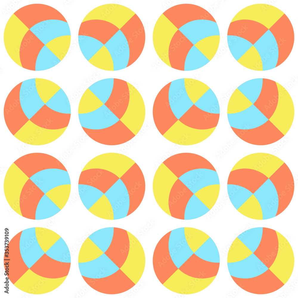 Obraz premium Clear geometric forms. Abstract vector seamless pattern.