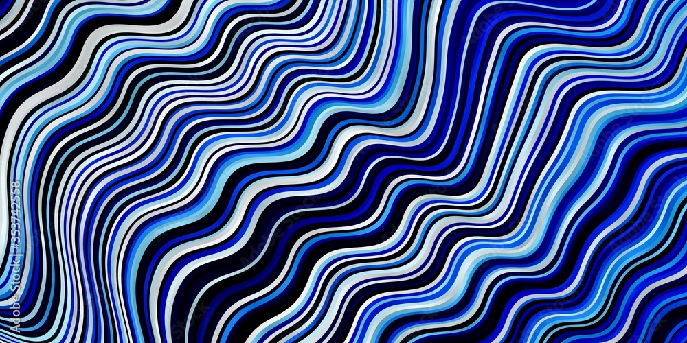 Naklejka premium Light BLUE vector backdrop with curves. Colorful illustration in abstract style with bent lines. Pattern for ads, commercials.