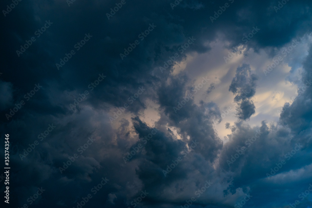 Dramatic sky with clouds