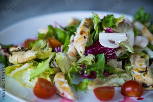 Caesar salad with grilled chicken