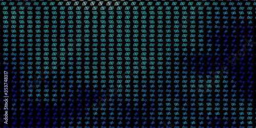 Dark BLUE vector backdrop with mystery symbols.
