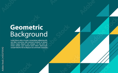Geometric green background with triangles in minimalistic style. Graphic design element