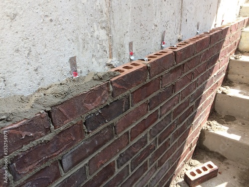 Brick house construction